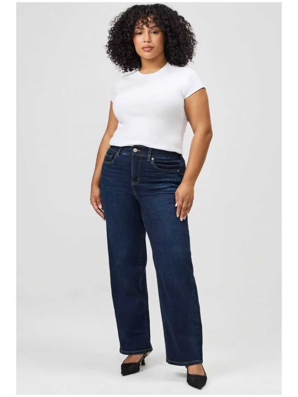 Torrid Women’s Sz 22 High Rise Wide Leg Jeans Bombshell Stretch Denim